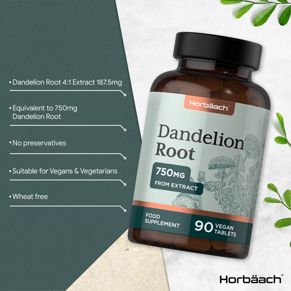 Dandelion Root 750 mg | 90 Tablets