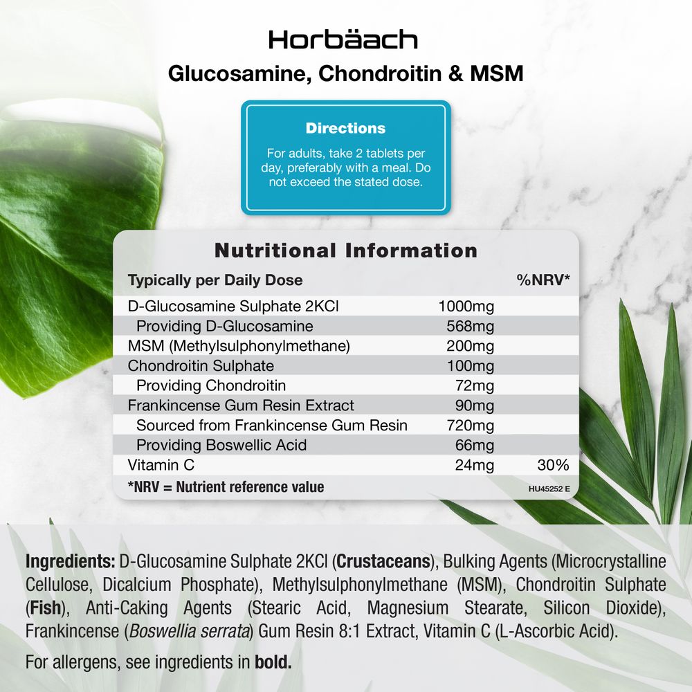 Glucosamine and Chondroitin MSM Complex | 120 Tablets