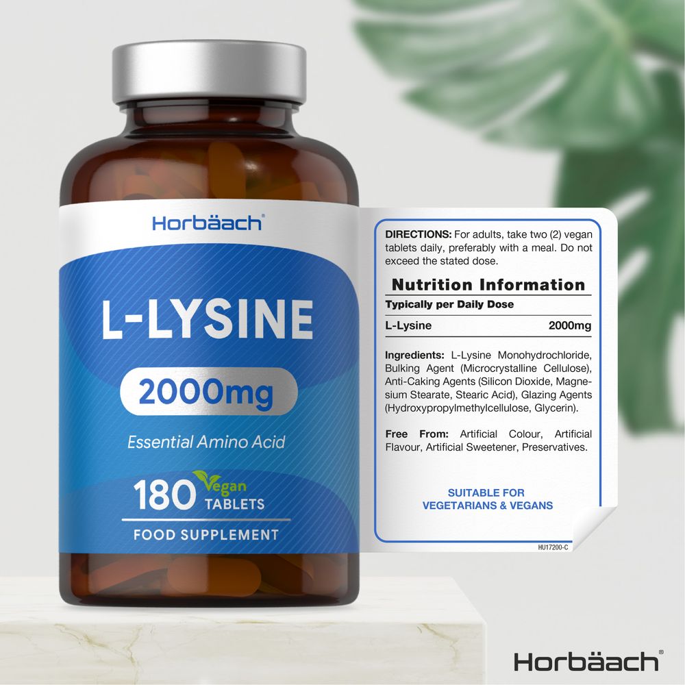 L-Lysine 2000 mg | 180 Tablets
