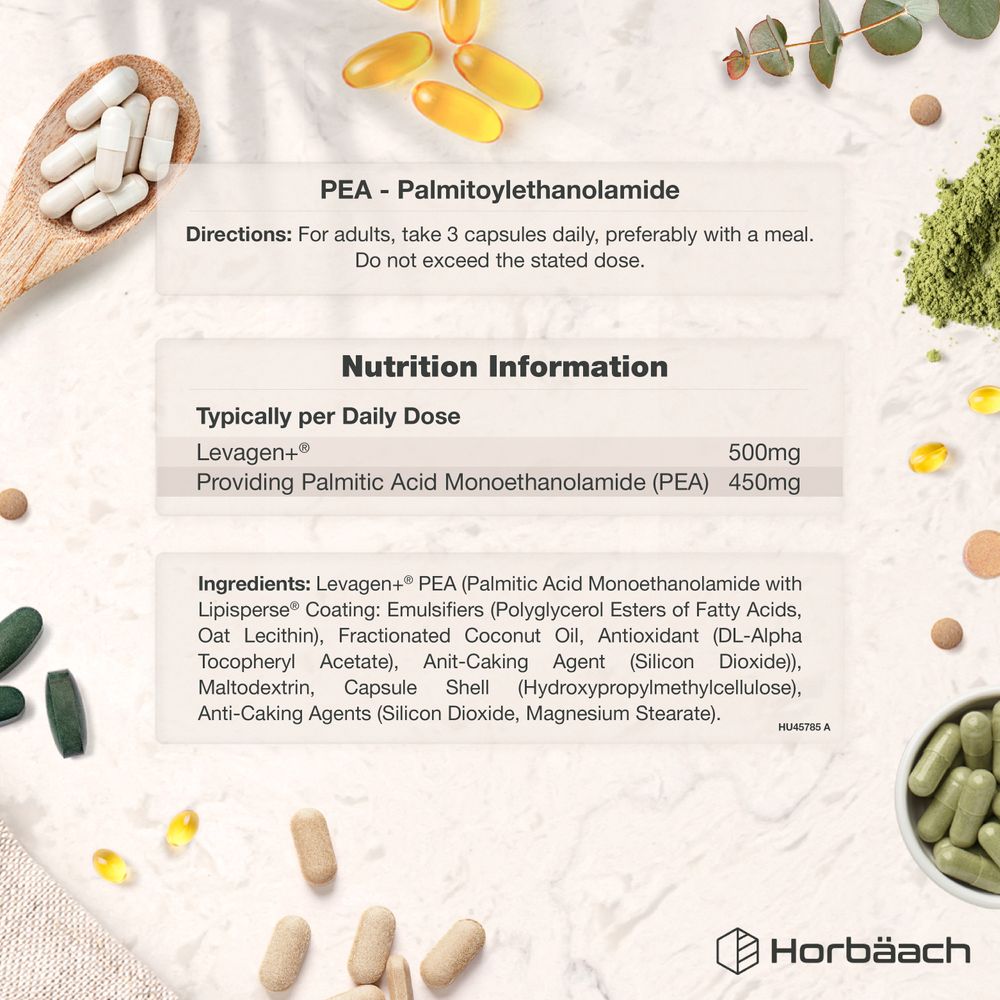 PEA Palmitoylethanolamide 450 mg | 90 Capsules