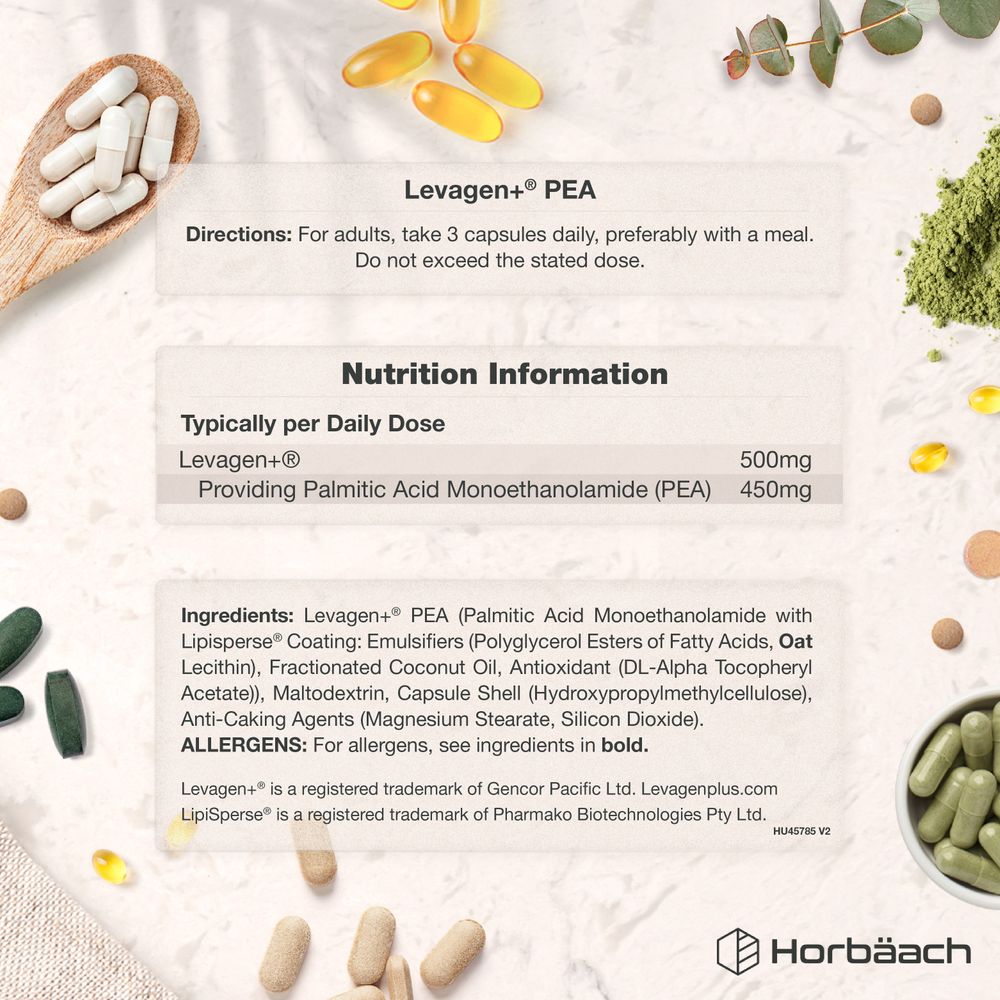 PEA Palmitoylethanolamide 450 mg | 90 Capsules