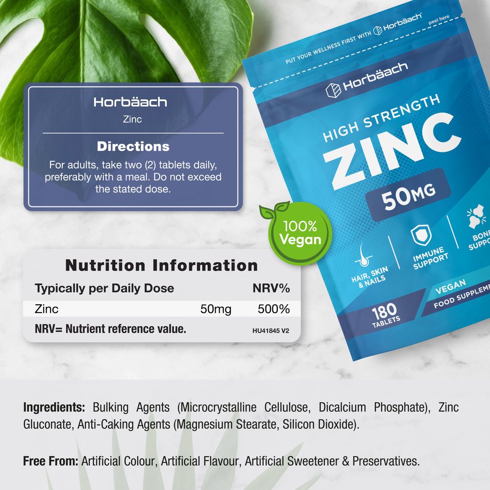 Zinc 50 mg | 180 Tablets