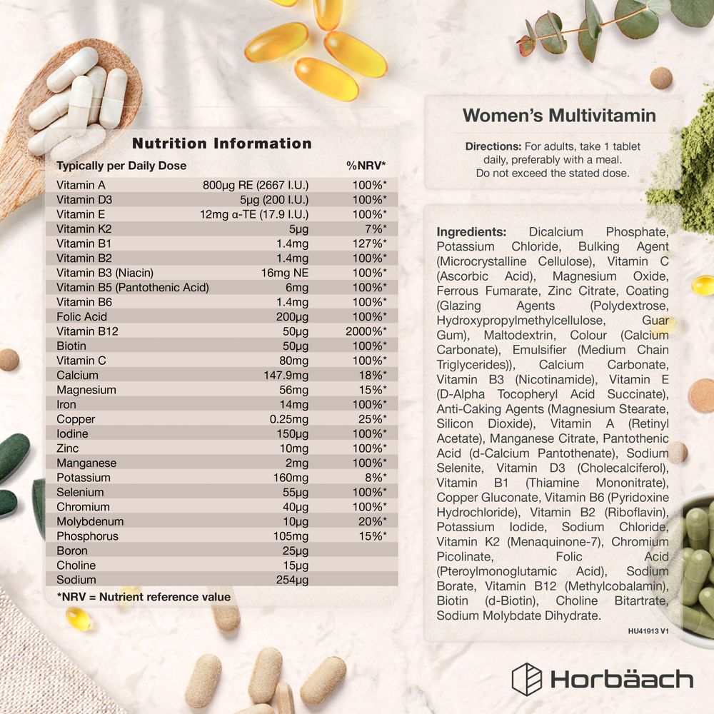 Multivitamins and Minerals for Women | 180 Tablets