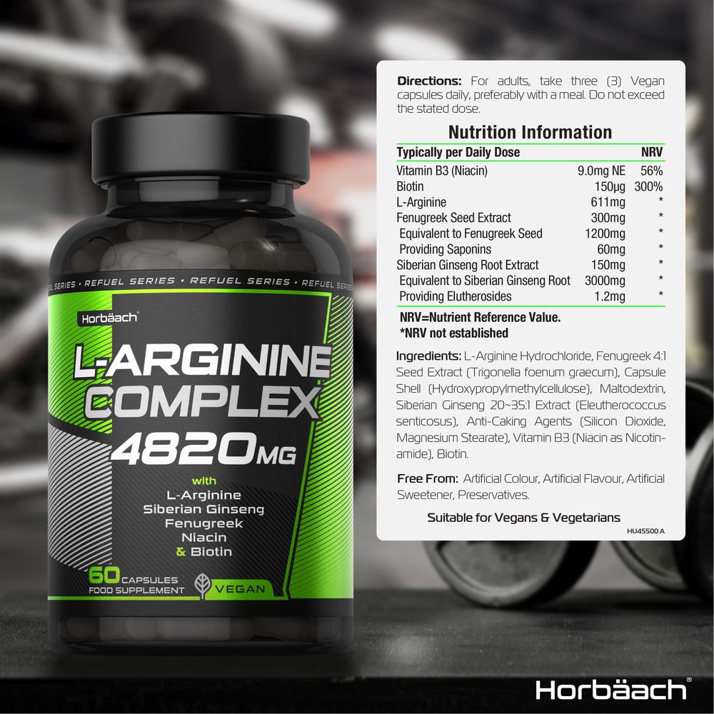 L-Arginine Complex 4820 mg | 60 Capsules