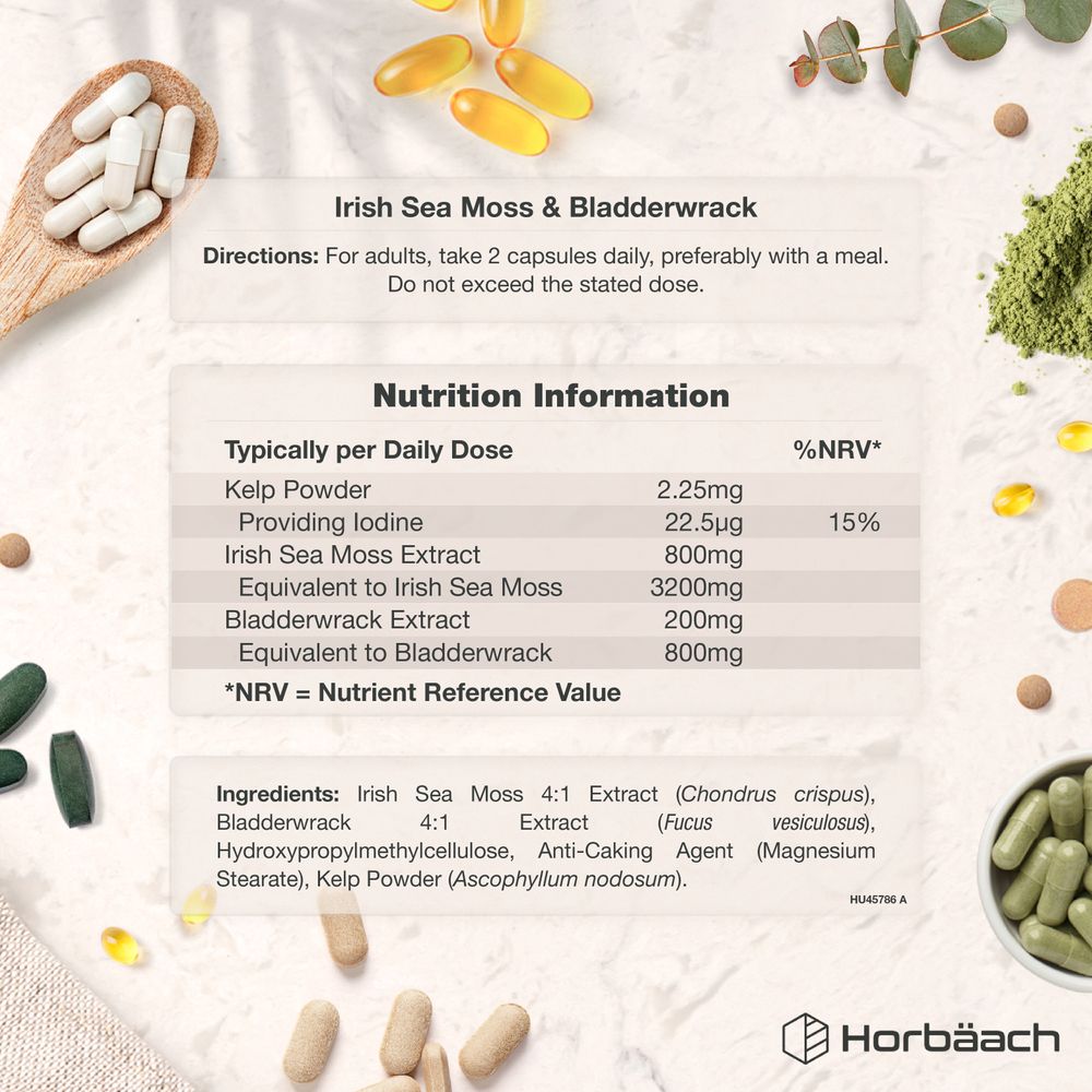 Irish Sea Moss and Bladderwrack 4000 mg | 60 Capsules