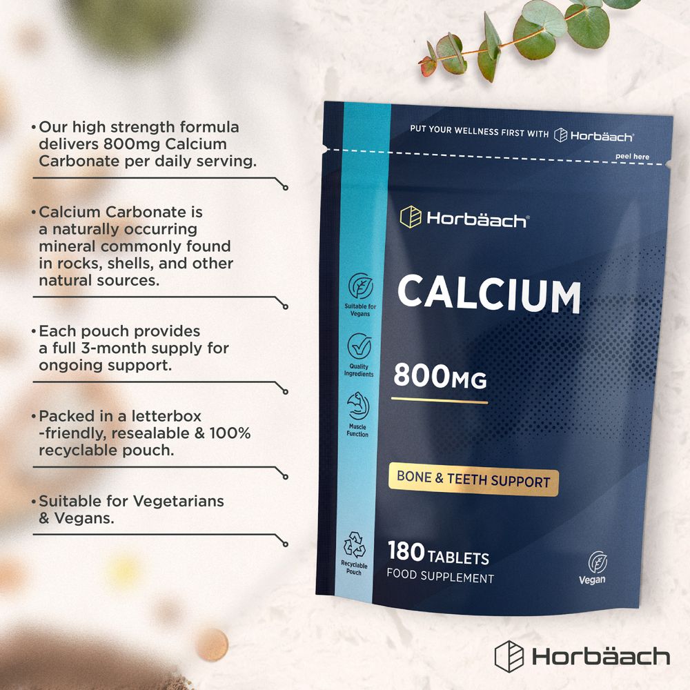 Calcium Carbonate 800 mg | 180 Tablets