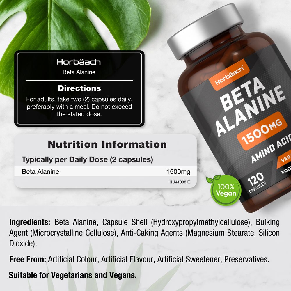 Beta Alanine 1500 mg | 120 Capsules
