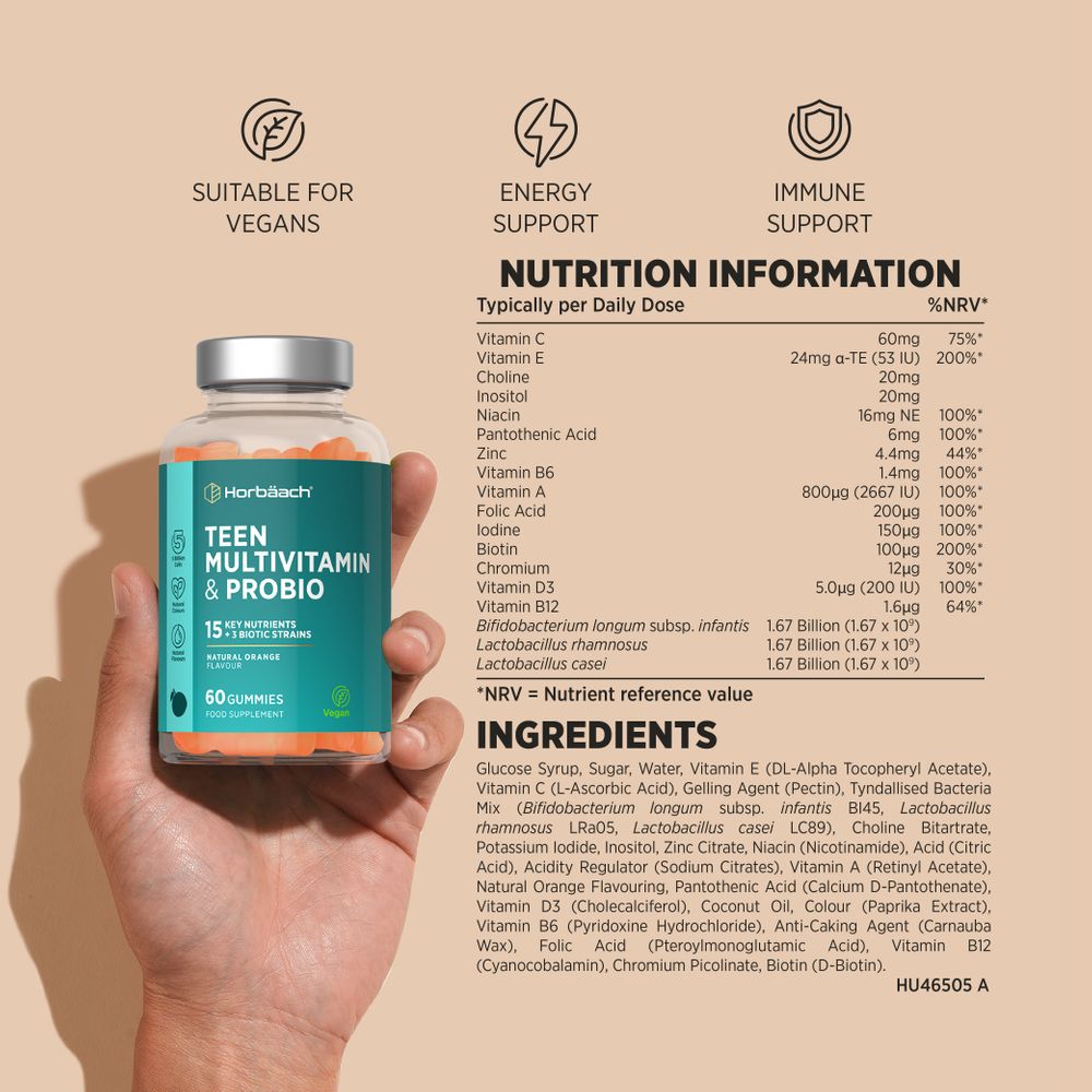 Multivitamins and Probio for Teens | 60 Gummies