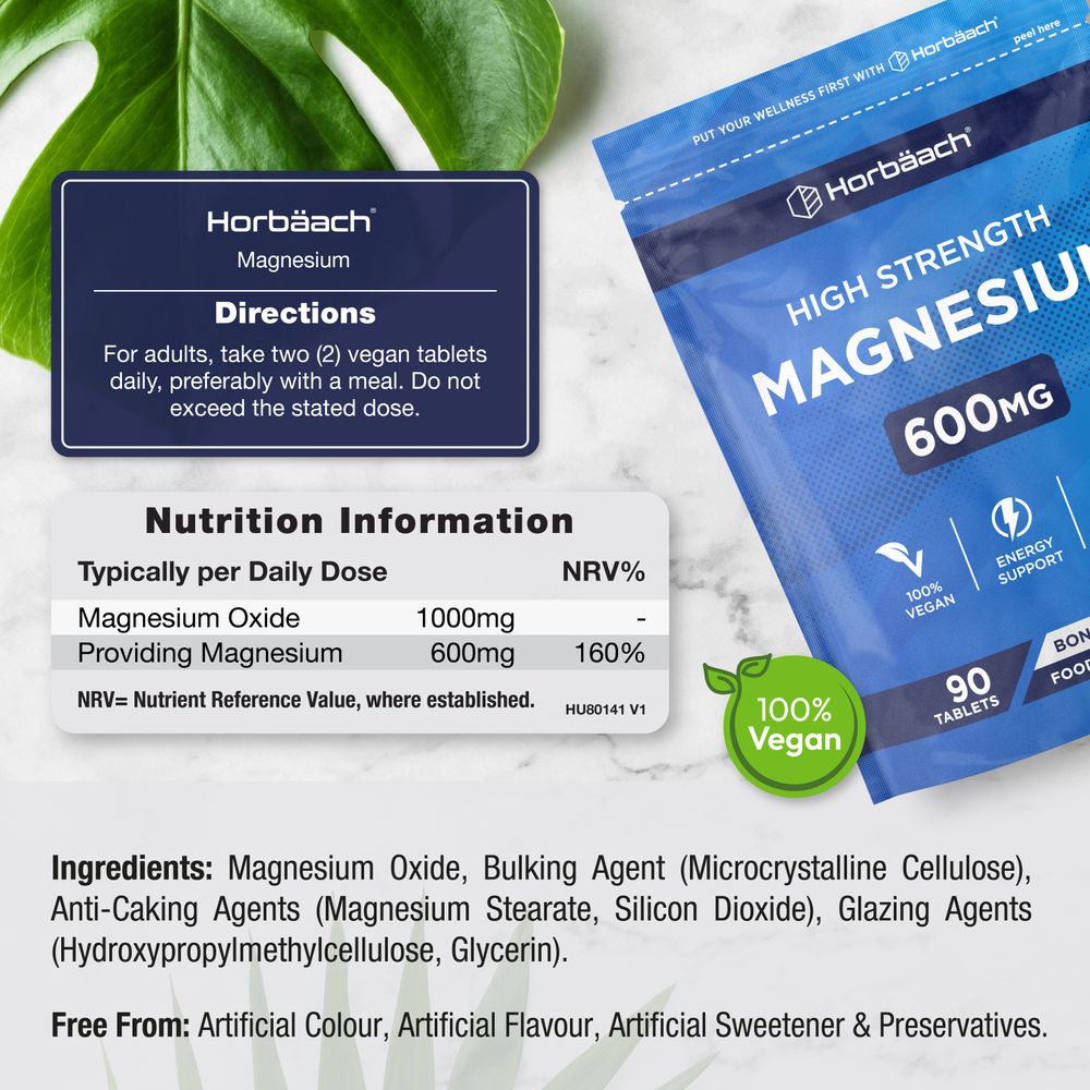 Magnesium 600 mg | 90 Tablets