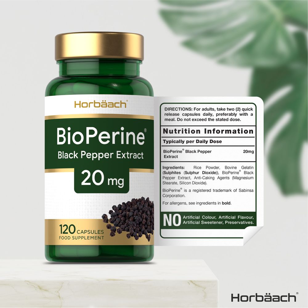 BioPerine Black Pepper 20 mg | 120 Capsules
