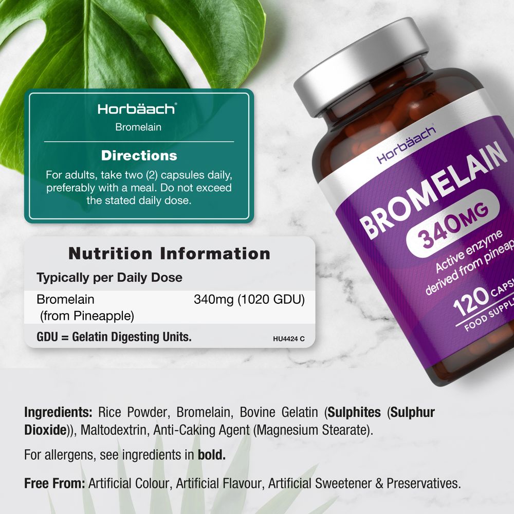 Bromelain 340 mg | 120 Capsules