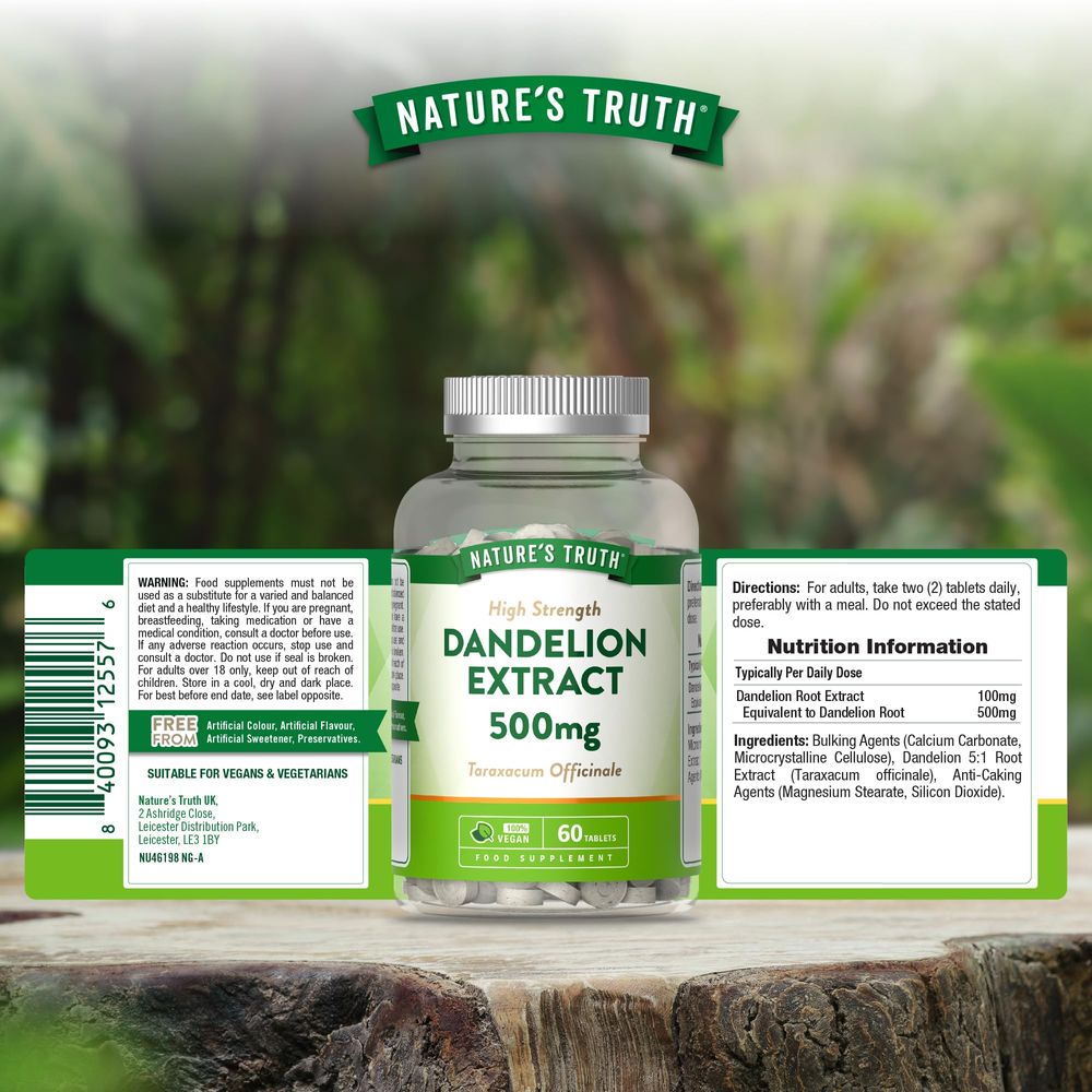 Dandelion Extract 500 mg | 60 Tablets