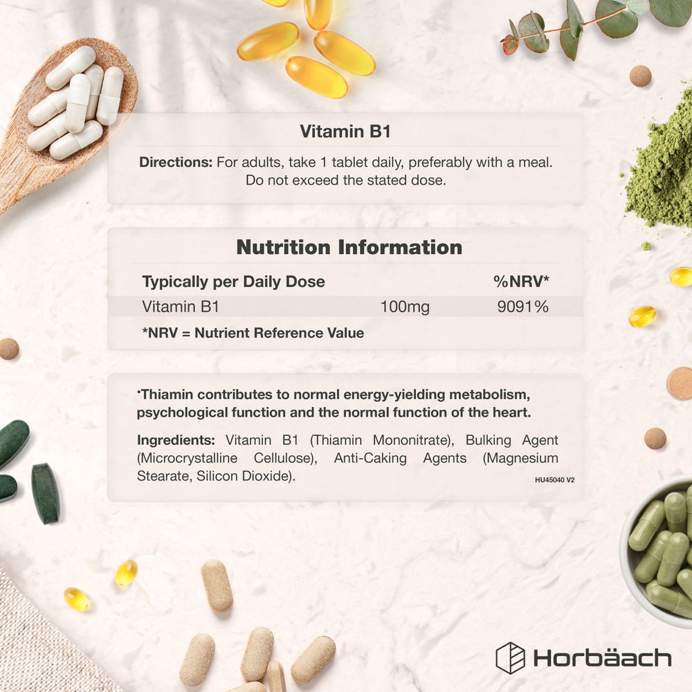 Vitamin B1 Thiamine 100 mg | 120 Tablets