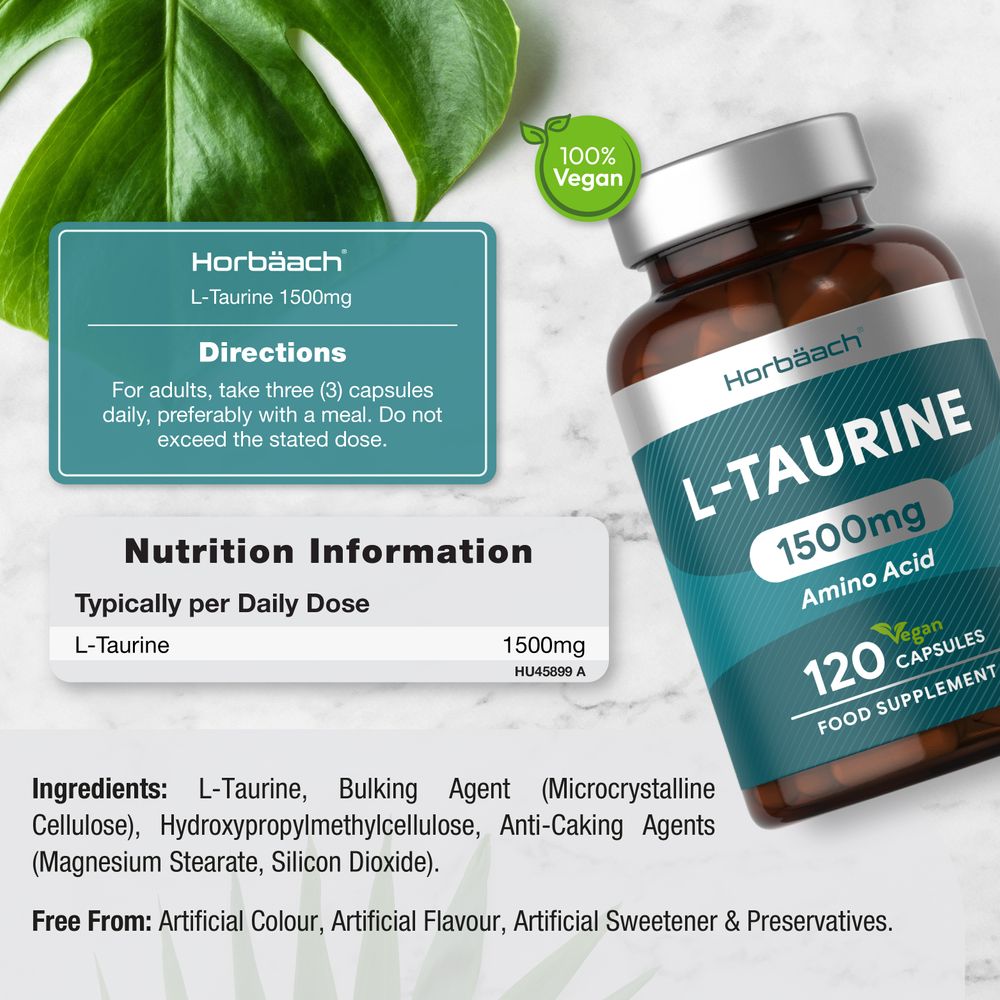 L-Taurine 1500 mg | 120 Capsules