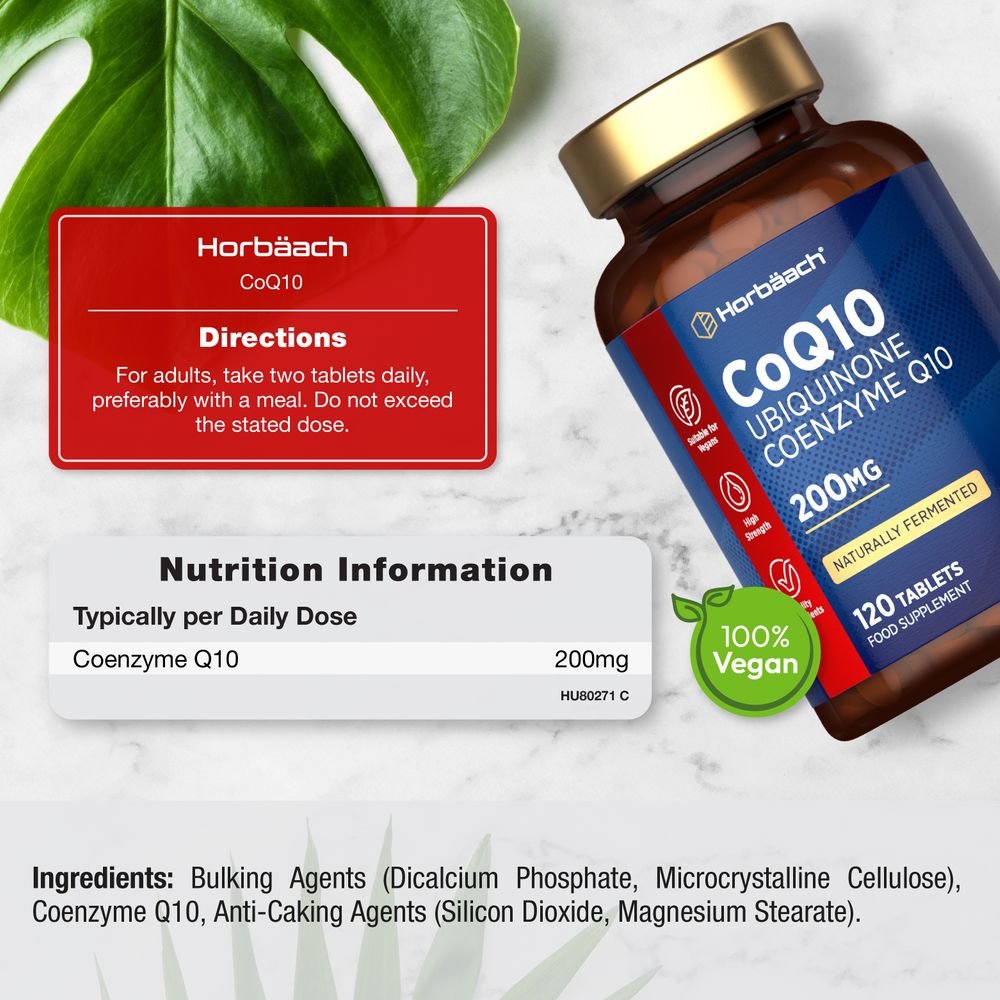 CoQ10 Coenzyme Q10 200 mg | 120 Tablets