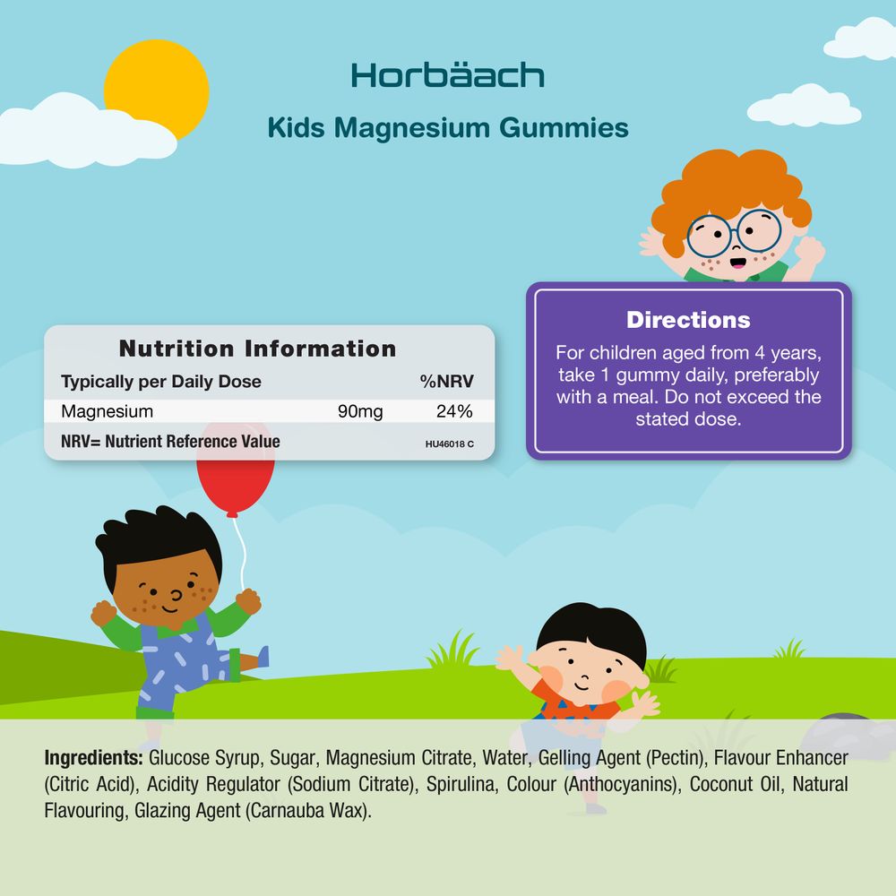 Magnesium for Kids 90 mg | 60 Gummies