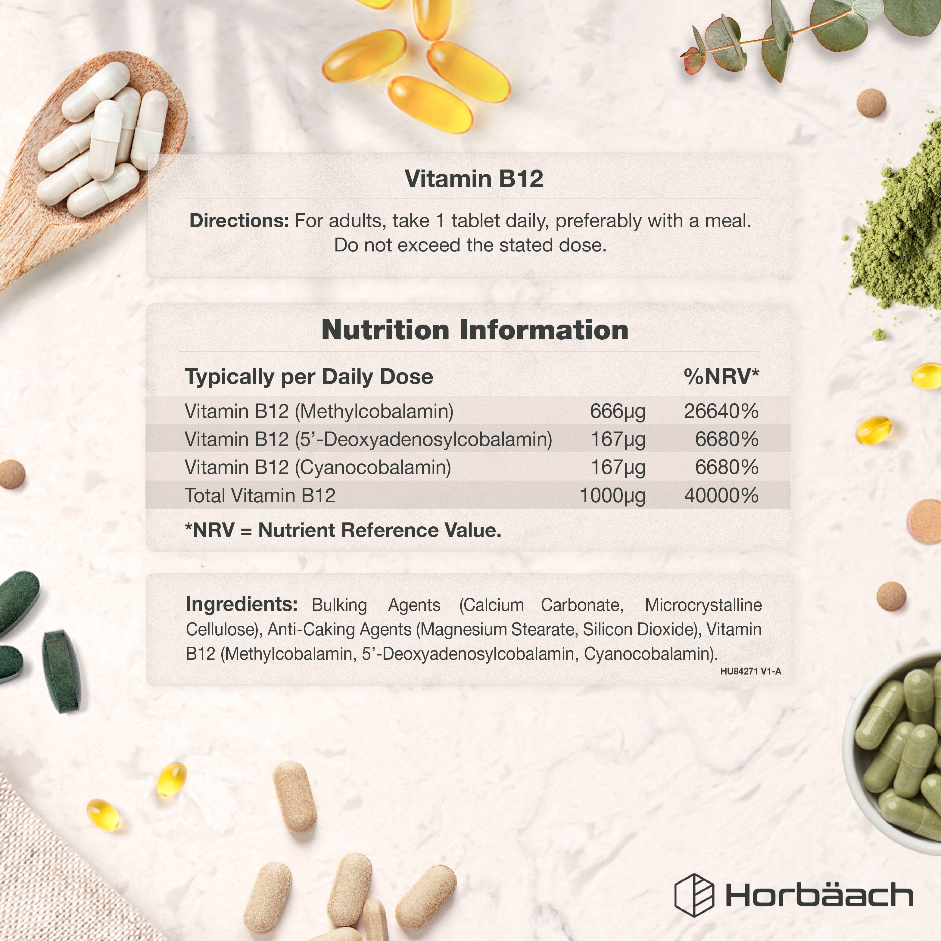 Vitamin B12 Tablets High Strength | 365 Count