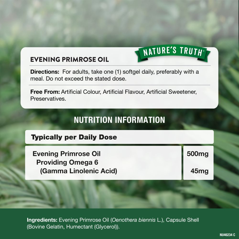 Evening Primrose Oil 500 mg | 60 Count