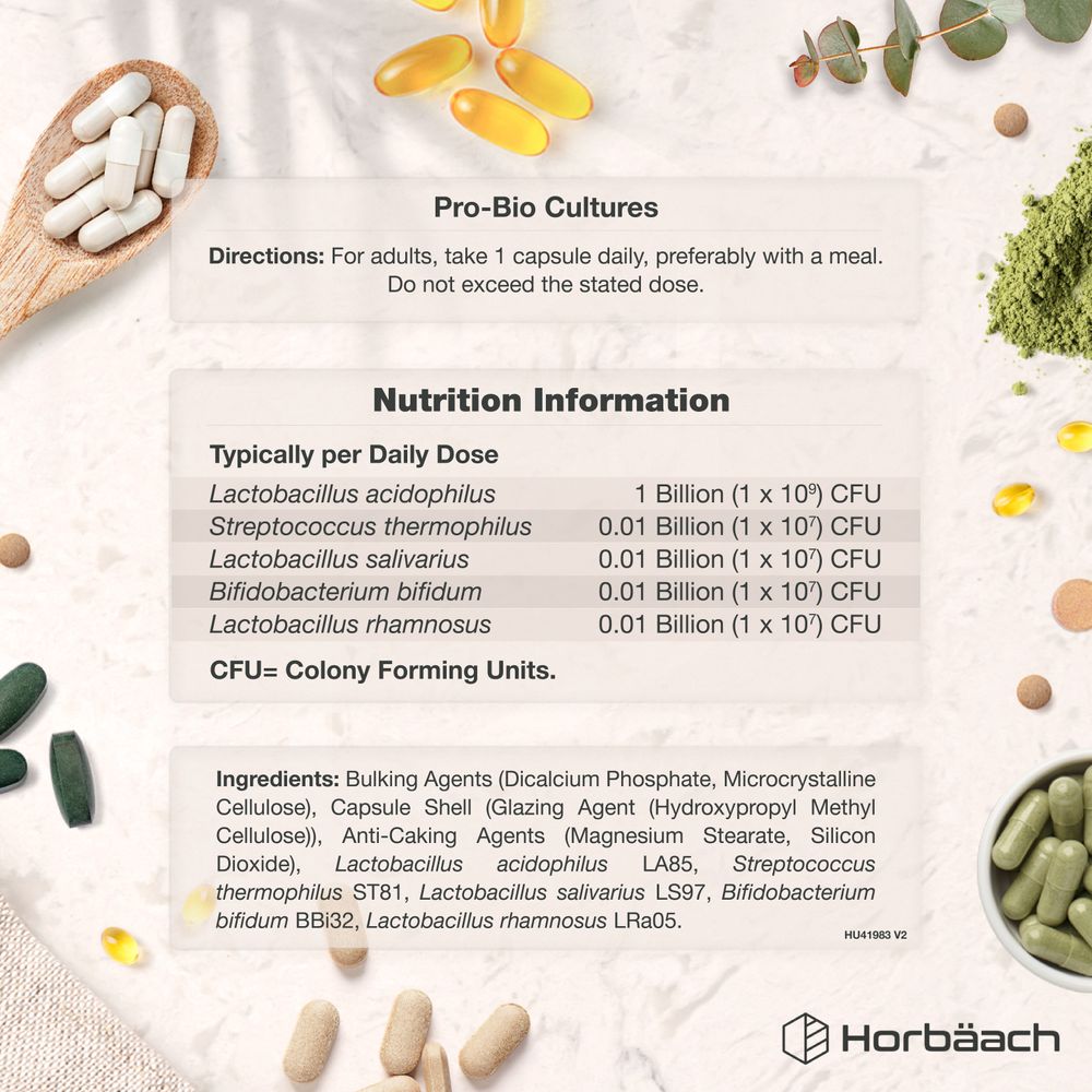 Pro-Bio Cultures | 1 Billion CFU | 60 Capsules