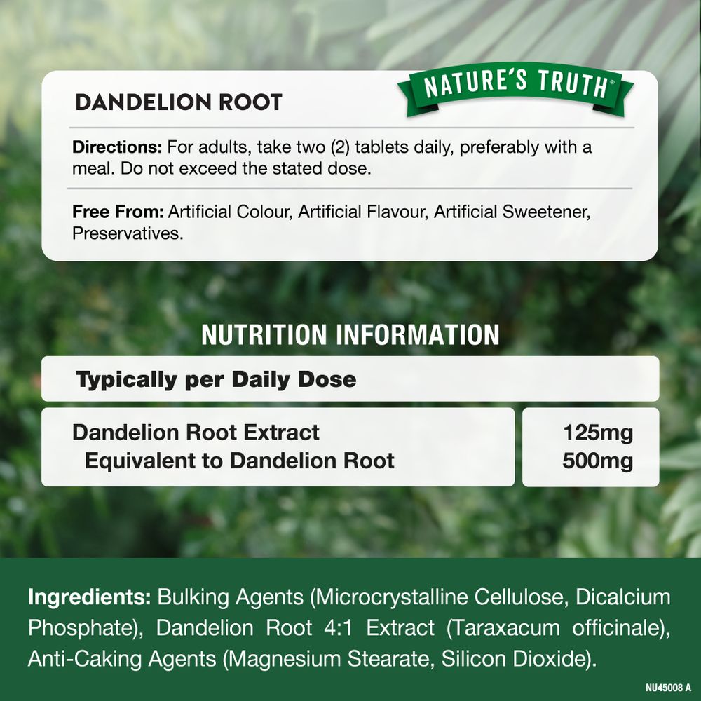 Dandelion Root 500 mg | 60 Tablets 