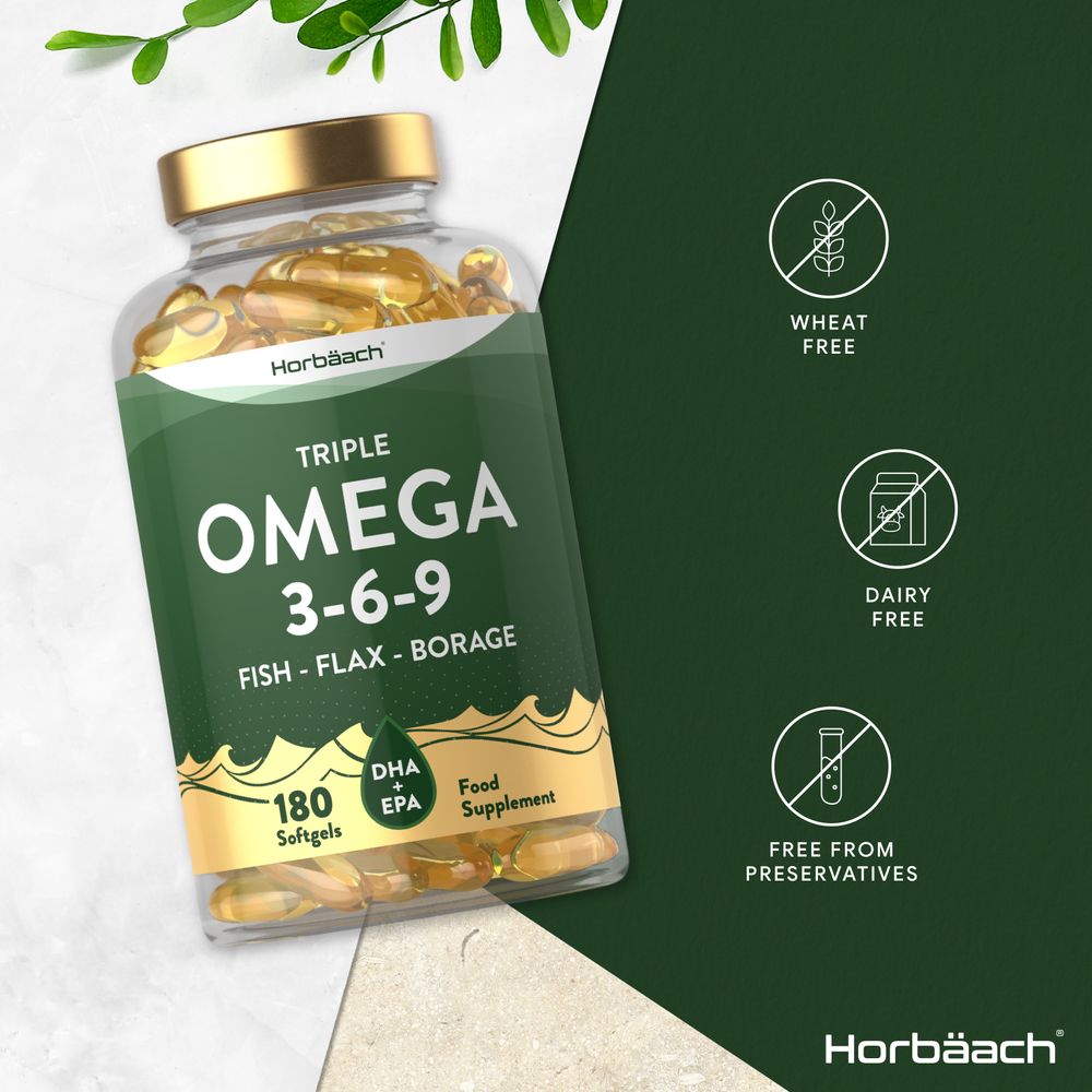 Omega 3-6-9 3600 mg with EPA, DHA & ALA | 180 Softgels