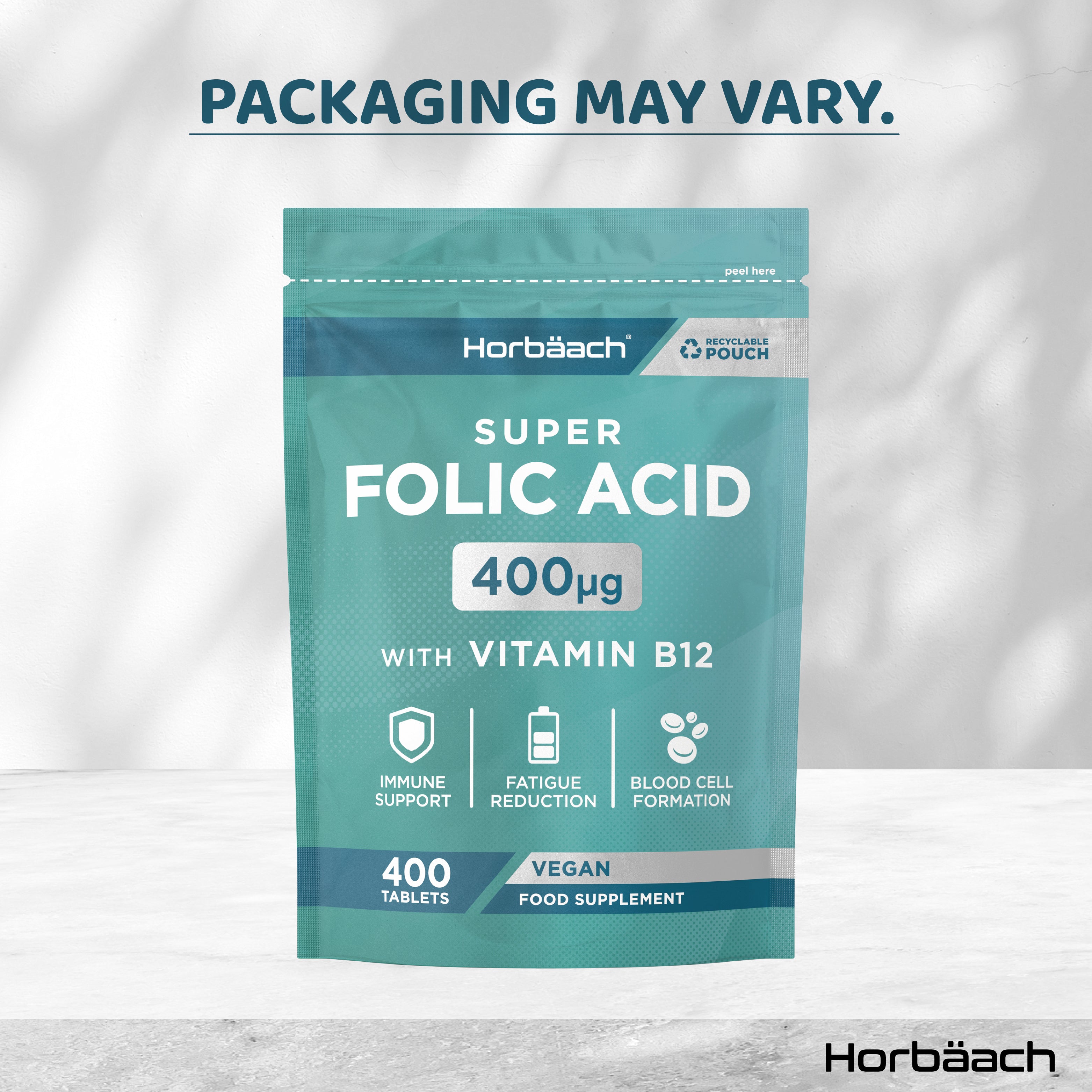 Folic Acid 400 ug with Vitamin B12 | 400 Tablets