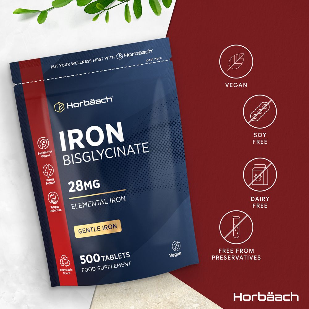 Iron Bisglycinate 28 mg | 500 Tablets