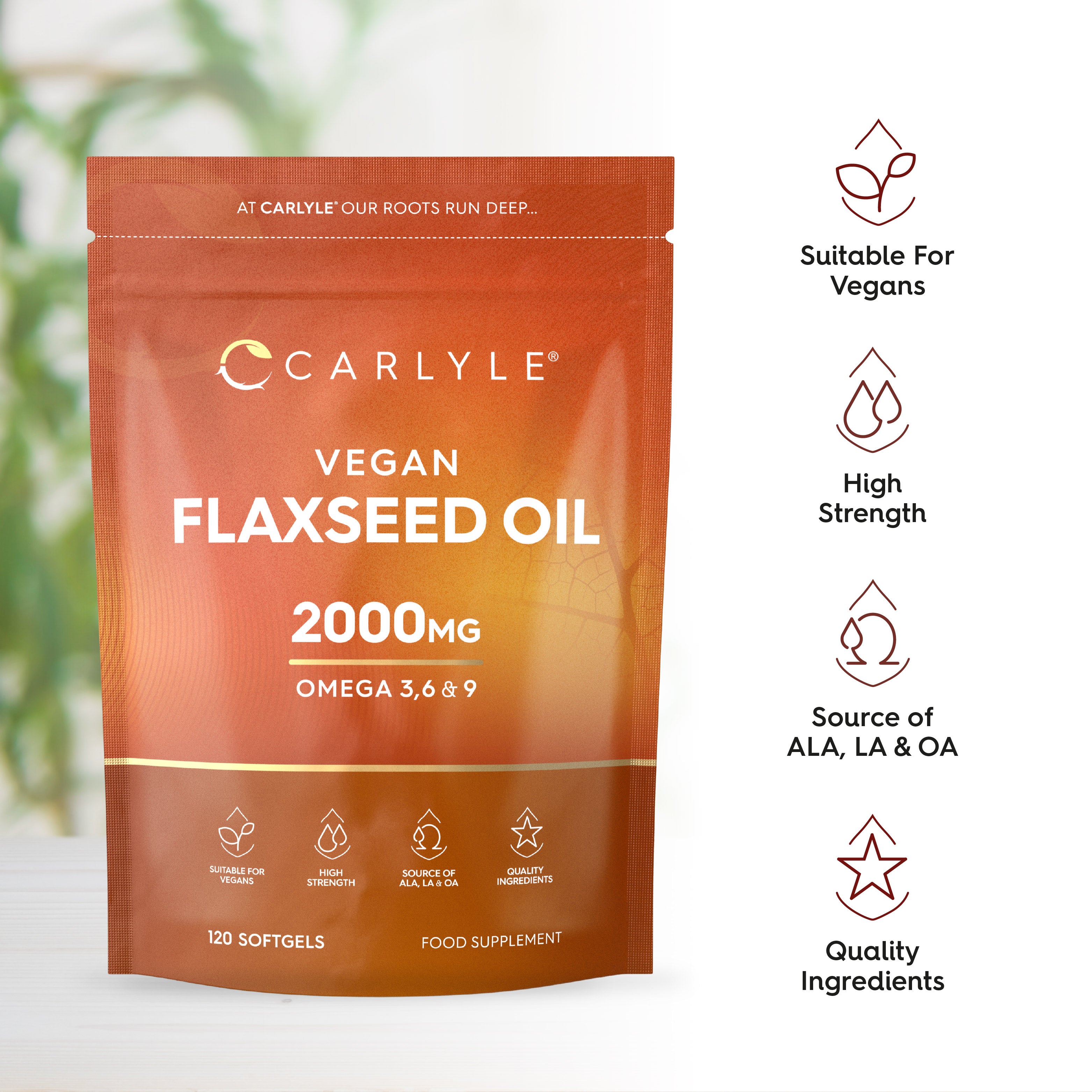 Flaxseed Oil 2000 mg | 120 Softgels