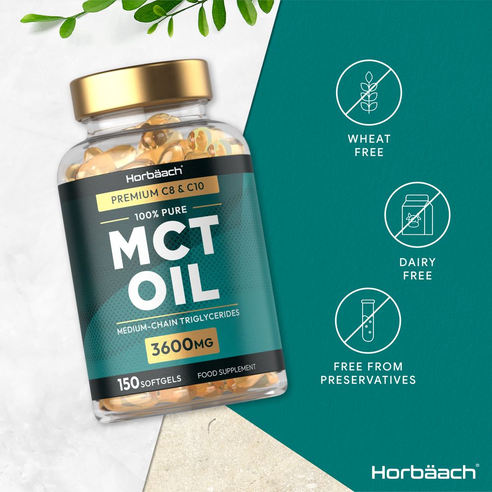 MCT Oil 3600 mg | C8 & C10 | 150 Softgels