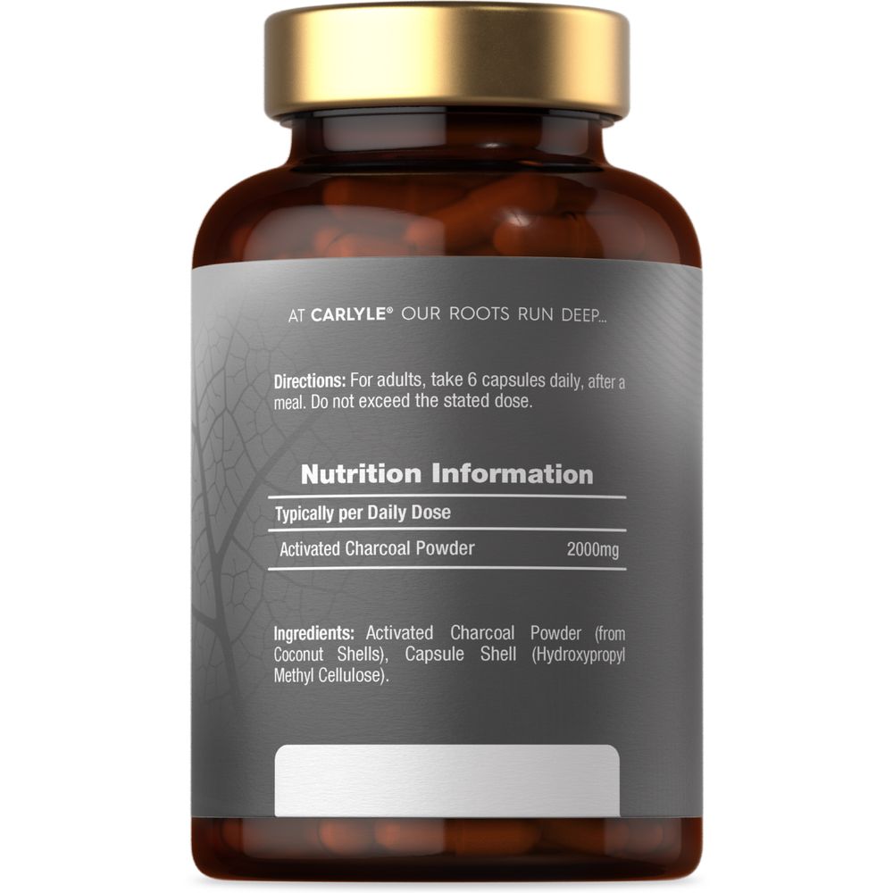 Activated Charcoal 2000 mg | 200 Capsules