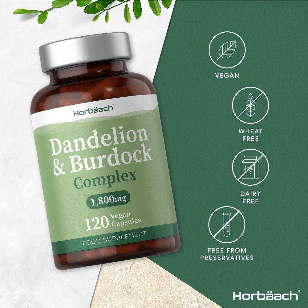 Dandelion & Burdock Complex 1800 mg | 120 Capsules