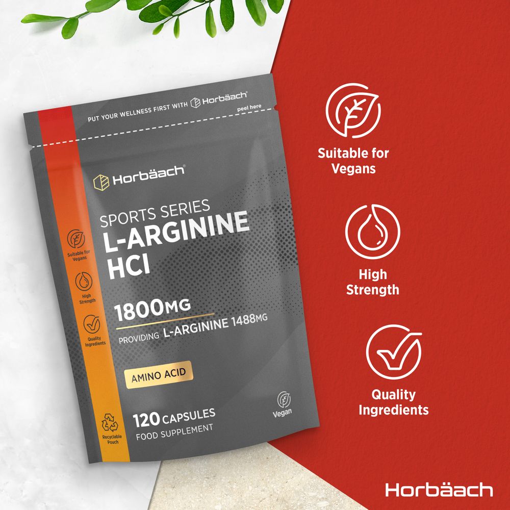 L-Arginine HCI 1800 mg | 120 Capsules