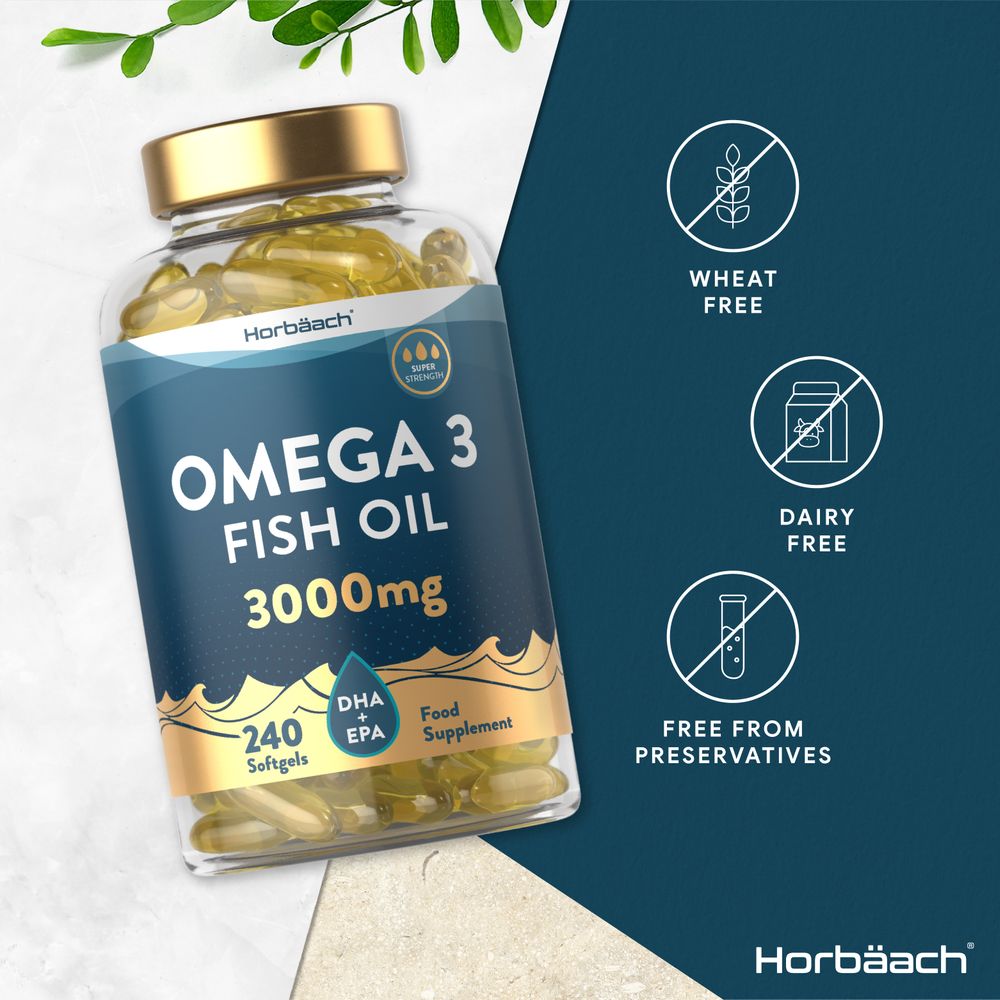 Omega 3 Fish Oil 3000 mg  with EPA & DHA | 240 Softgels