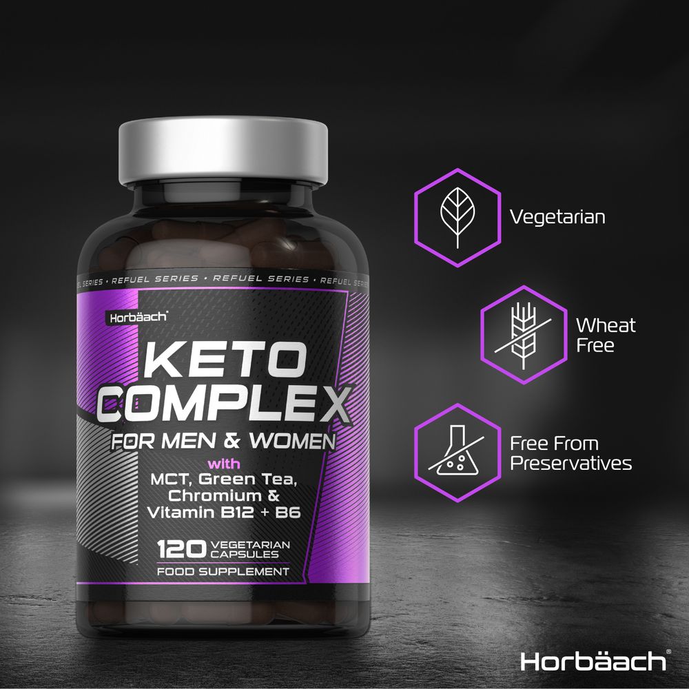 Keto Complex with MCT Oil, Green Tea | 120 Capsules