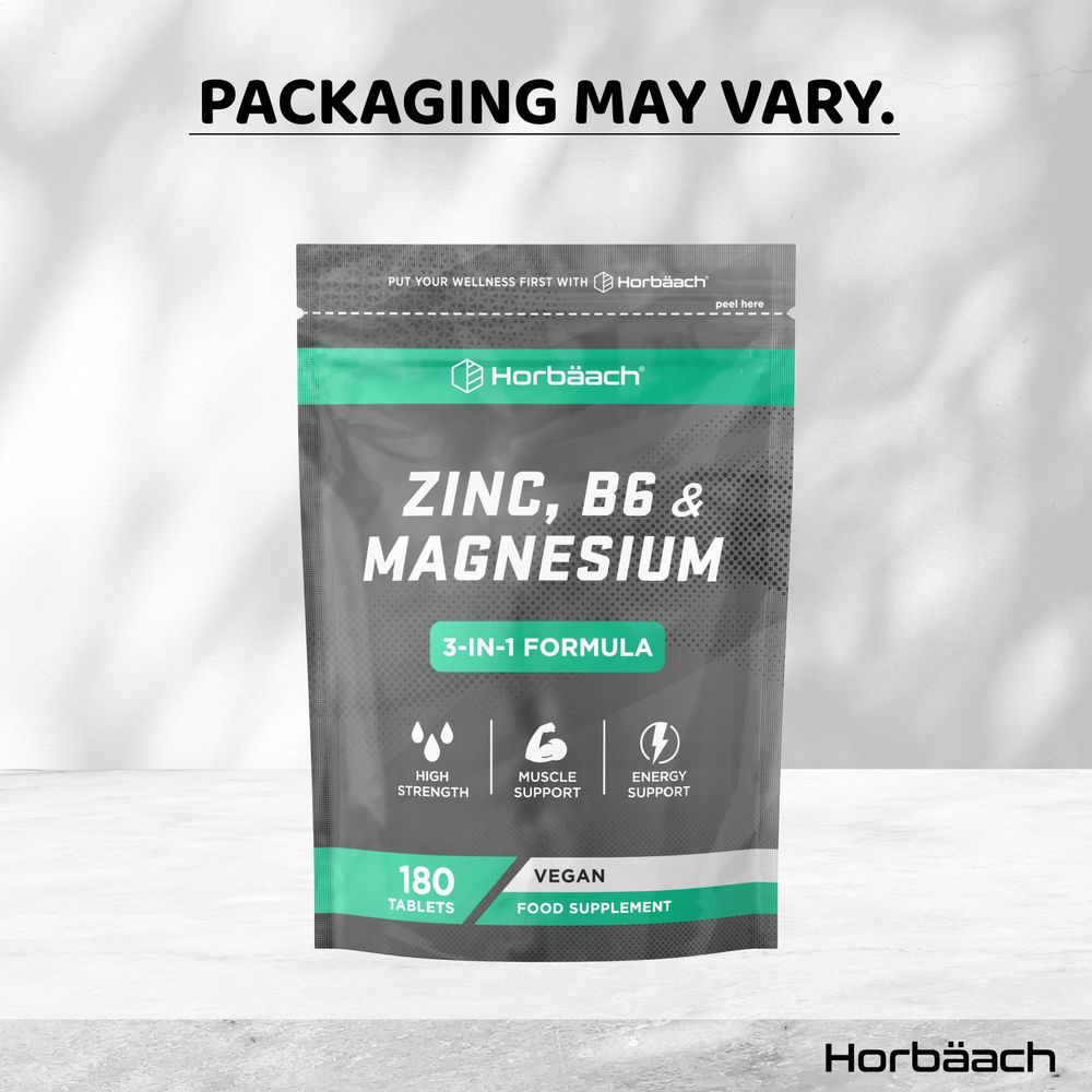 Zinc, Magnesium and Vitamin B6 | 180 Tablets