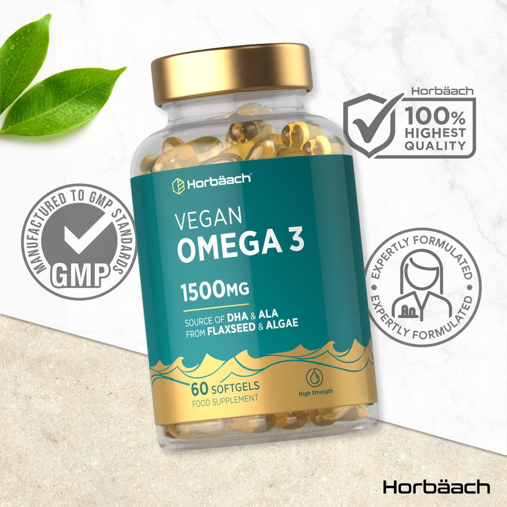 Omega 3 1500 mg | Vegan | 60 Softgels
