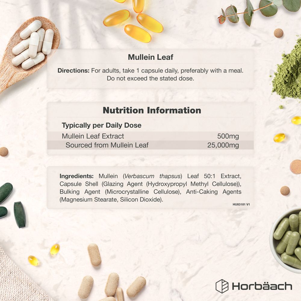 Mullein Leaf 25,000 mg | 60 Capsules