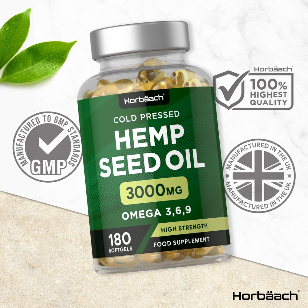 Hemp Seed Oil 3000 mg | 180 Softgels