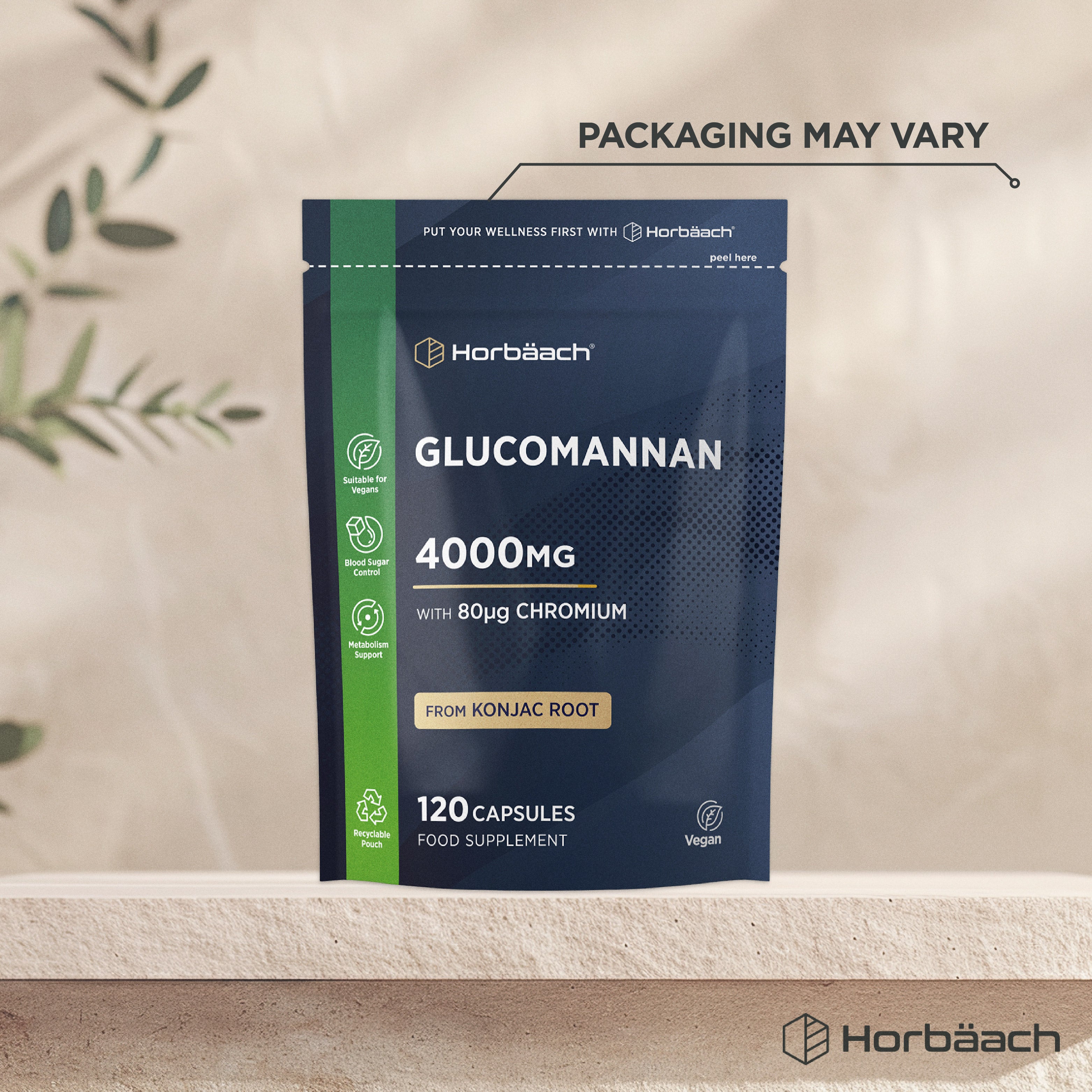 Glucomannan Capsules 4000mg | 120 Count | By Horbaach