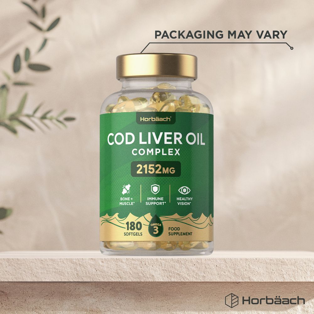 Cod Liver Oil Complex with Garlic 2152 mg | 180 Softgels