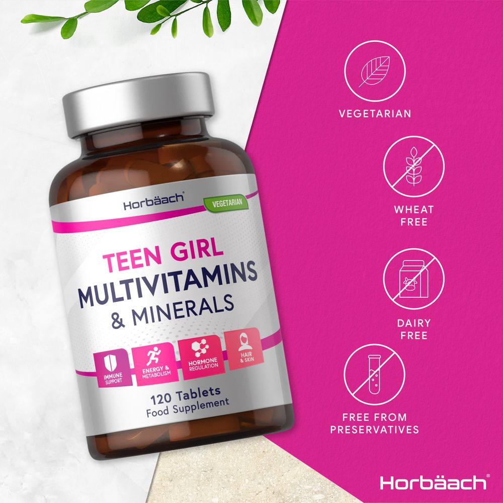 Multivitamins and Minerals for Teen Girls | 120 Tablets