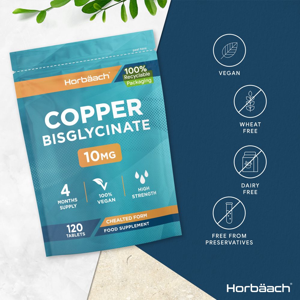 Copper Bisglycinate 10 mg | 120 Tablets