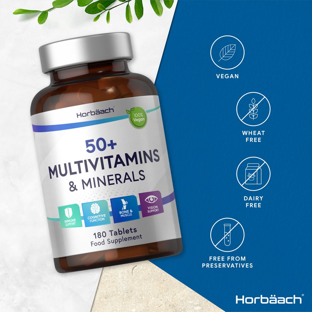 Multivitamins and Mineral for Adults 50 Plus | 180 Tablets