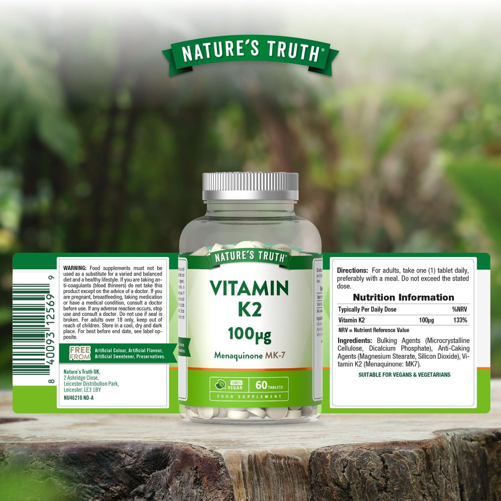 Vitamin K2 MK-7 100 ug | 60 Tablets