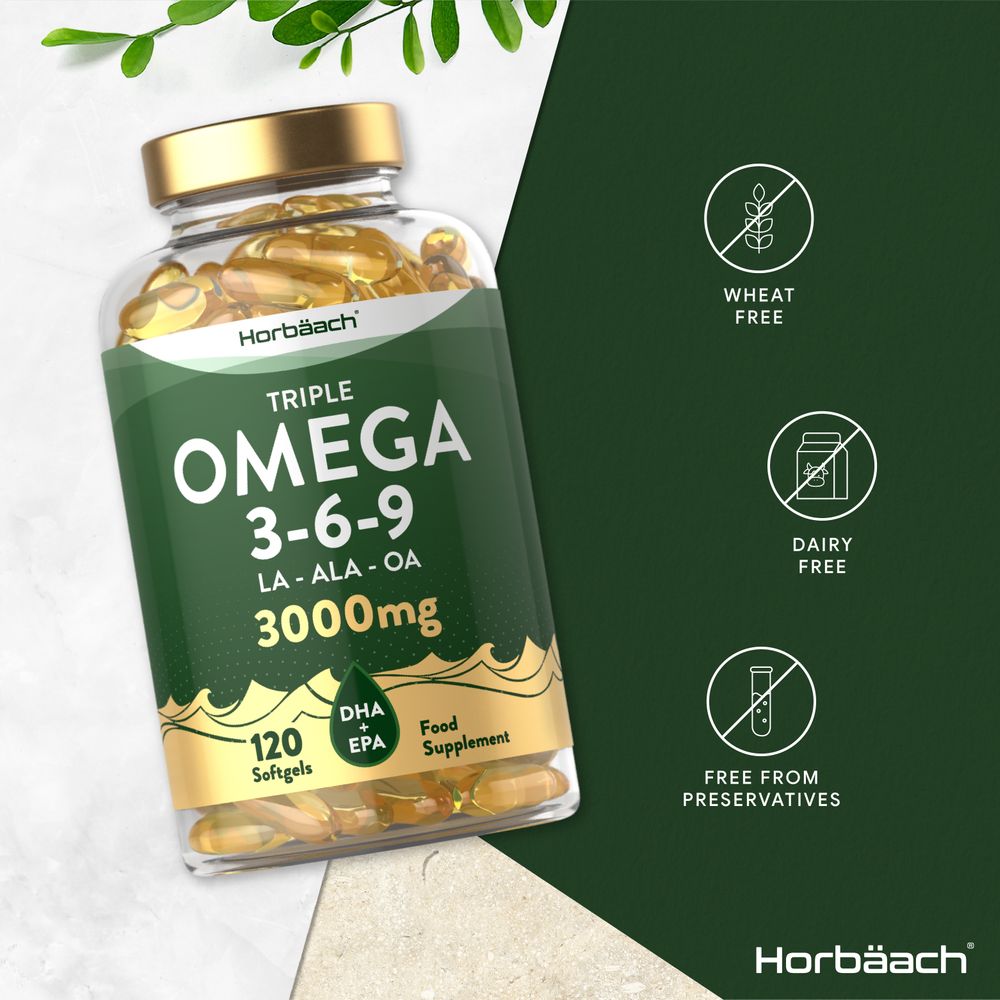 Omega 3-6-9 3000 mg with EPA, DHA & ALA | 120 Softgels