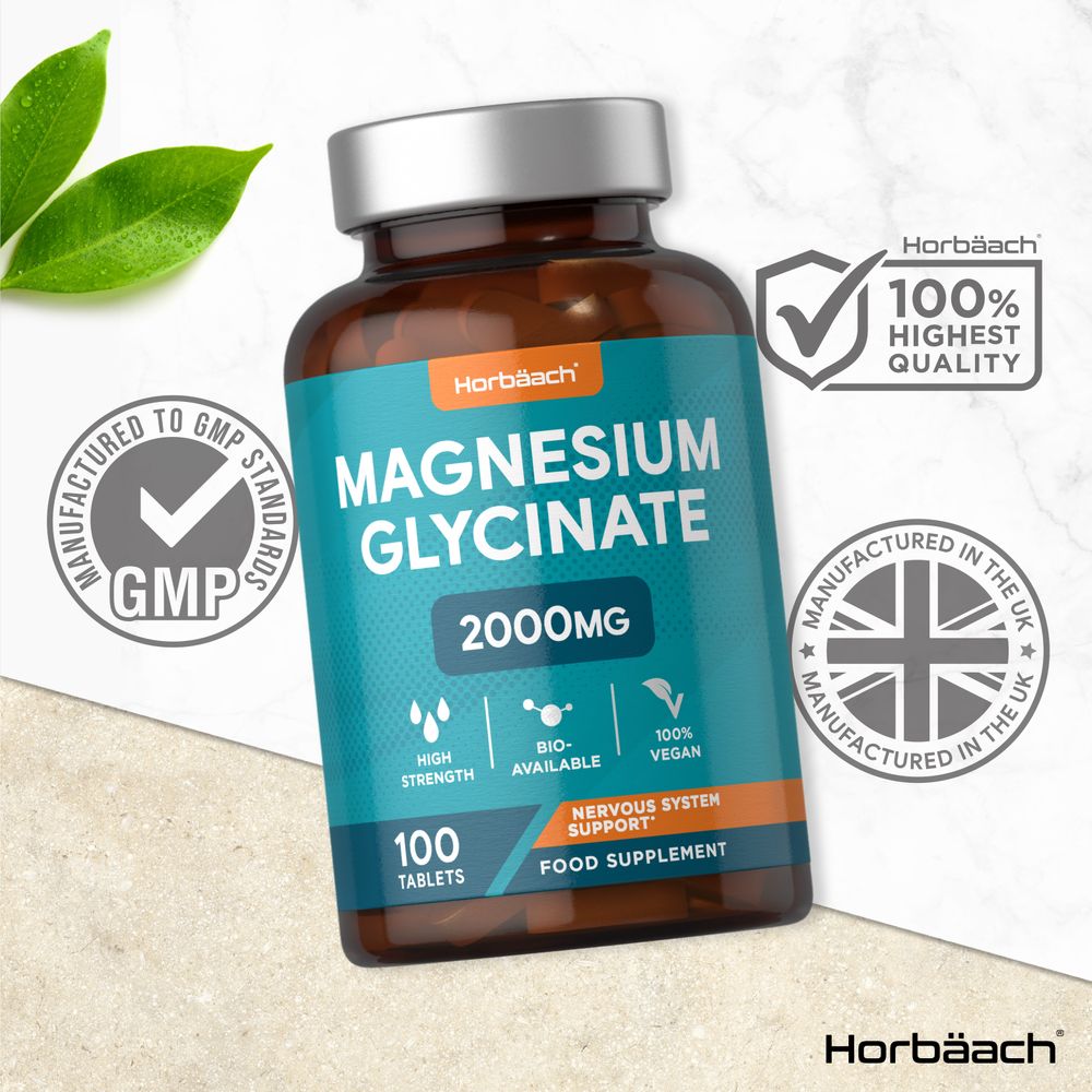 Magnesium Glycinate 2000 mg | 100 Tablets