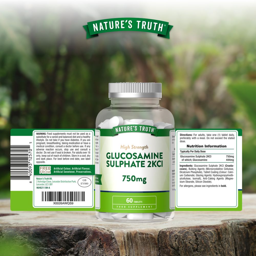 Glucosamine Sulphate 2KCl 750 mg | 60 Tablets