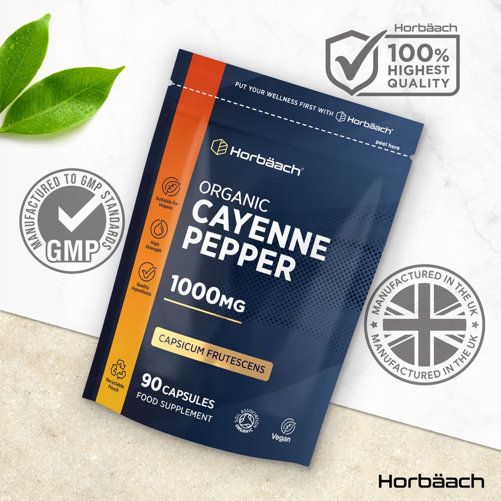 Cayenne Pepper 1000 mg | Organic | 90 Capsules