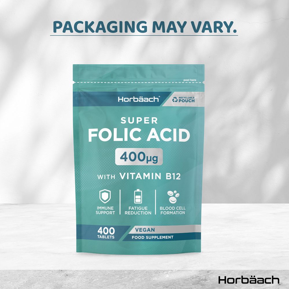 Folic Acid 400 ug with Vitamin B12 | 400 Tablets
