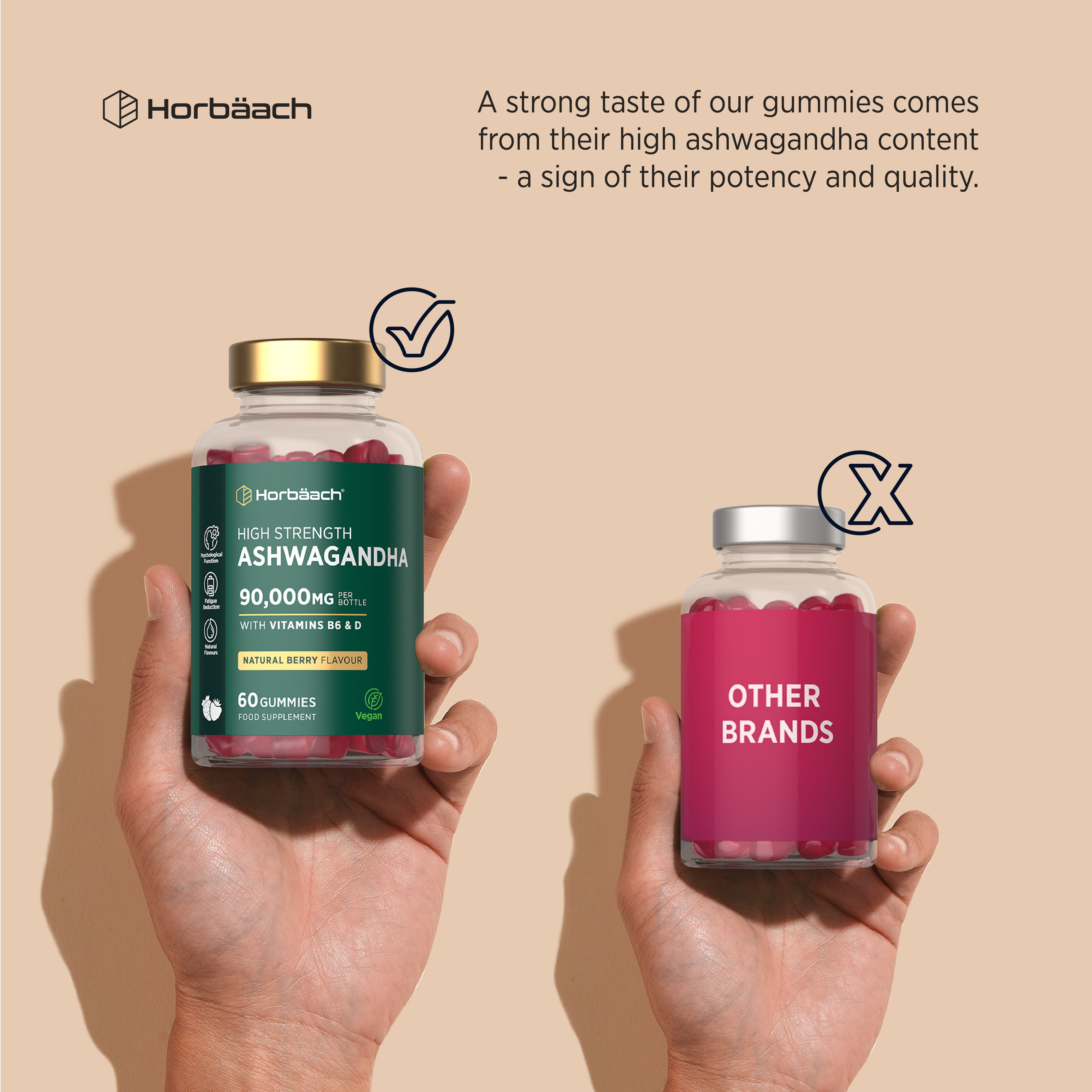 Ashwagandha 90,000 mg | 60 Gummies